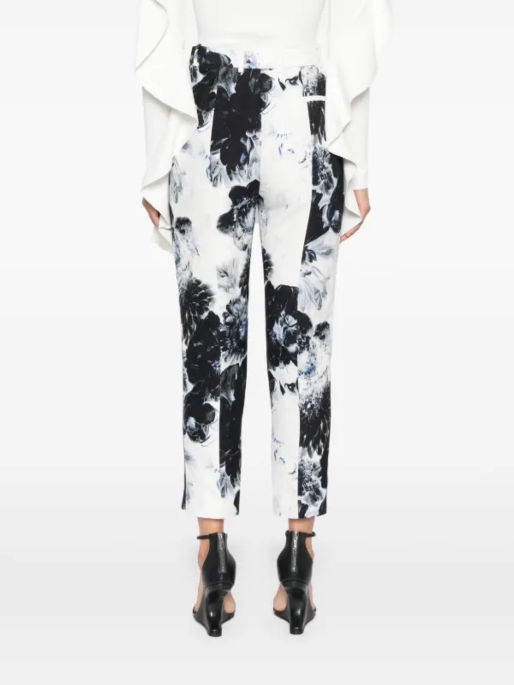 Alexander McQueen X-ray Flower Satin Pant - Picture 7 of 14